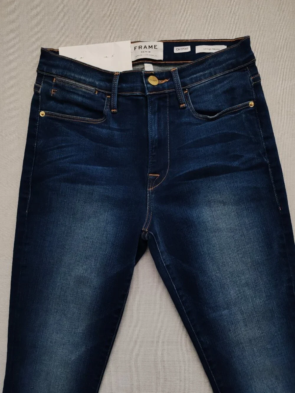 FRAME Le High Skinny Jeans in Columbia Road Wash - Size 27 - Premium Stretch - Picture 3 of 16